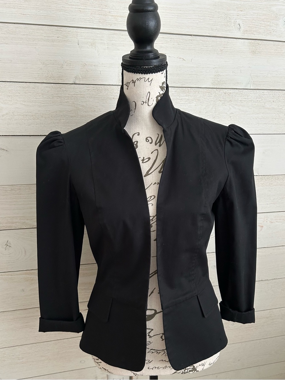 Y2K Designer Puff Sleeve Cotton Blazer (Like New)